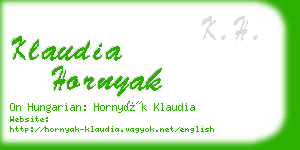 klaudia hornyak business card